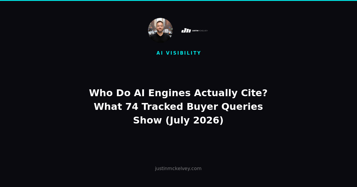 Who Do AI Engines Actually Cite? What 74 Tracked Buyer Queries Show (July 2026)