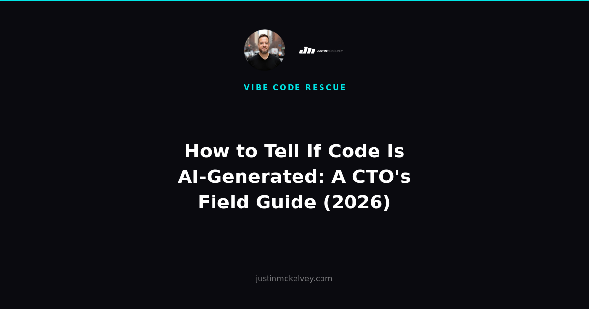 How to Tell If Code Is AI-Generated: A CTO's Field Guide (2026)
