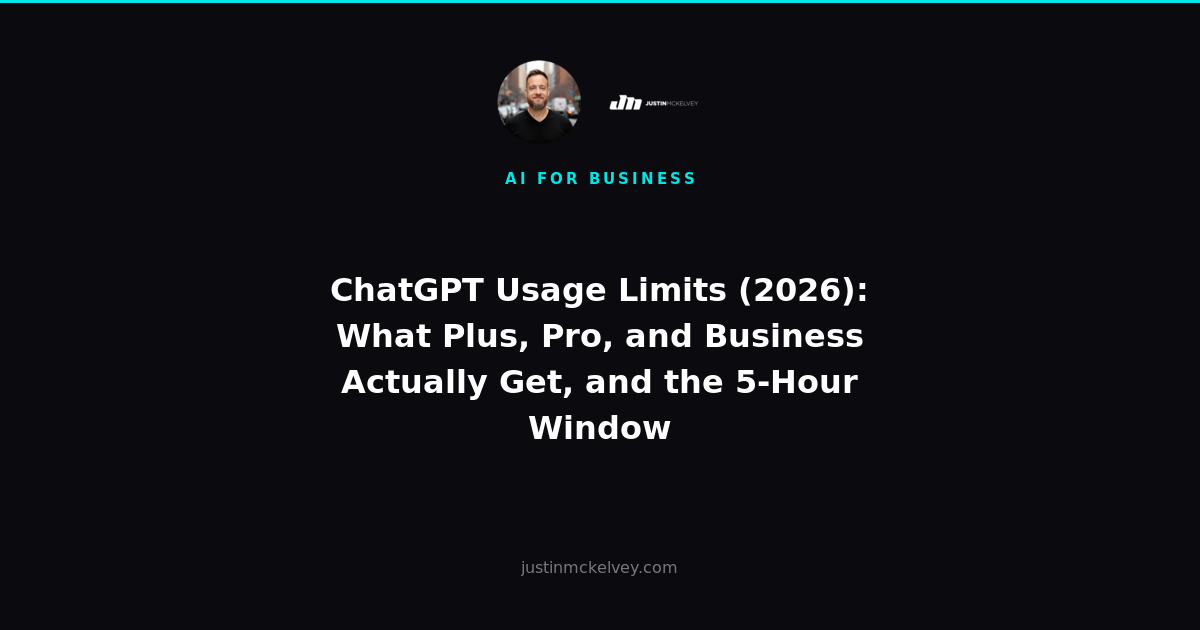 ChatGPT Usage Limits (2026): What Plus, Pro, and Business Actually Get, and the 5-Hour Window