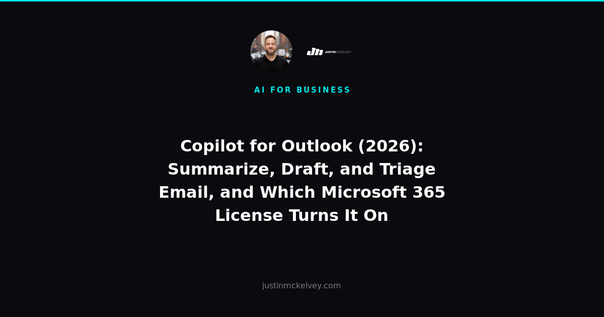 Copilot for Outlook (2026): Summarize, Draft, and Triage Email, and Which Microsoft 365 License Turns It On