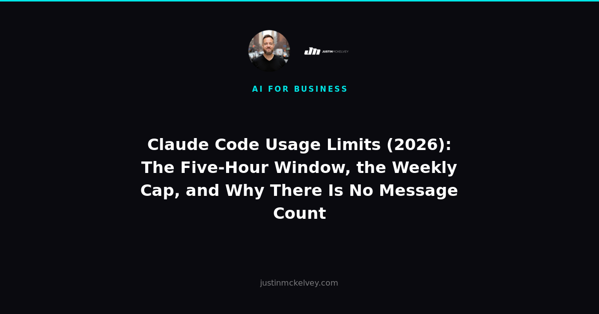 Claude Code Usage Limits (2026): The Five-Hour Window, the Weekly Cap, and Why There Is No Message Count