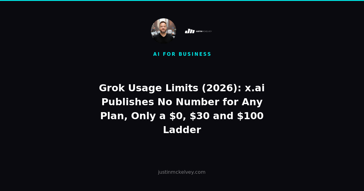 Grok Usage Limits (2026): x.ai Publishes No Number for Any Plan, Only a $0, $30 and $100 Ladder