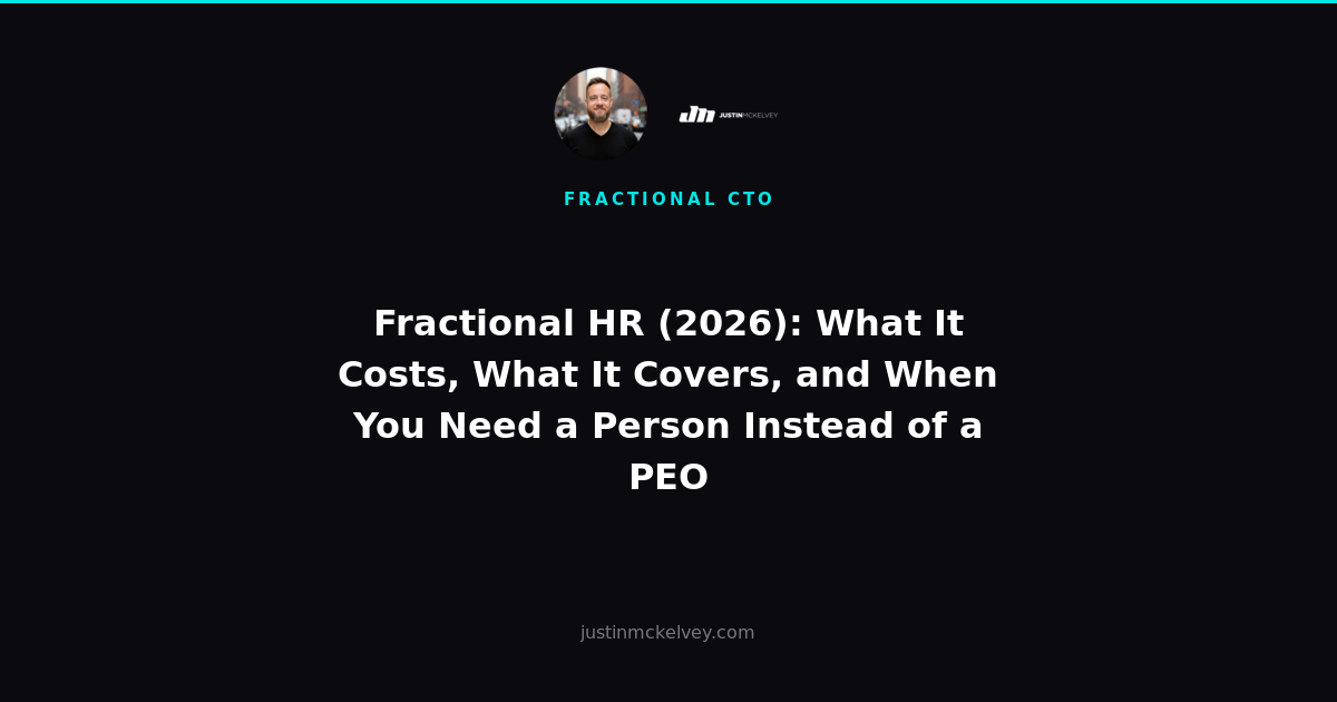 Fractional HR (2026): What It Costs, What It Covers, and When You Need a Person Instead of a PEO