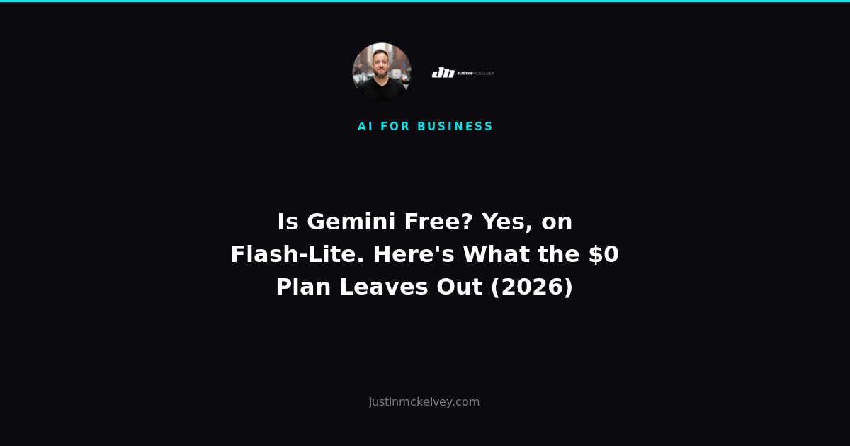Is Gemini Free? Yes, on Flash-Lite. Here's What the $0 Plan Leaves Out (2026)